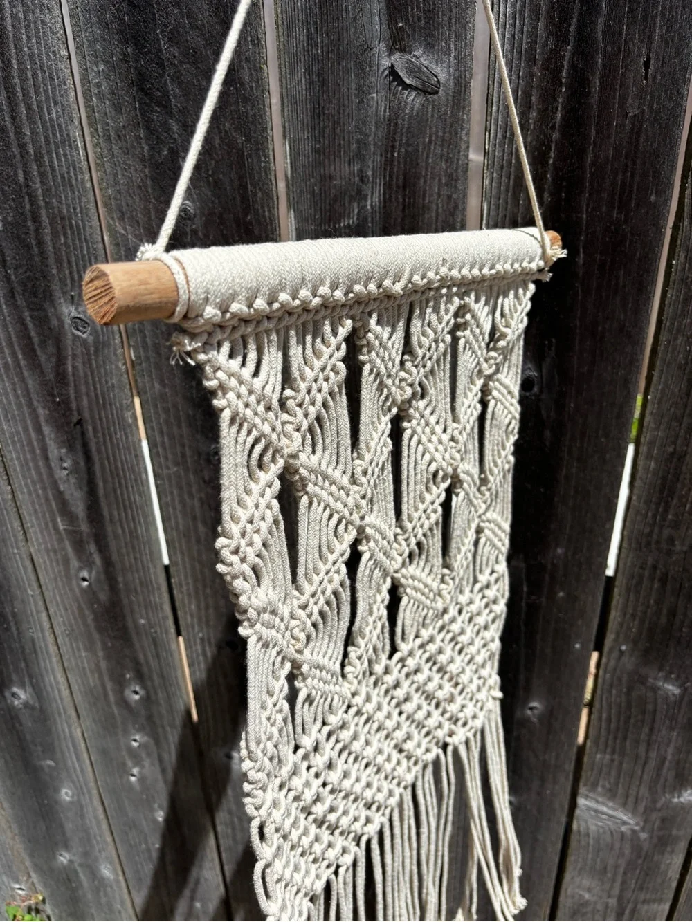 Handmade Cream Macrame Wall Hanging